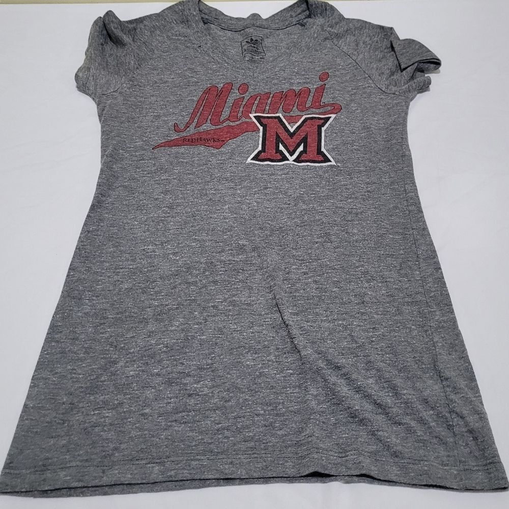 Adidas Size Medium Gray Miami University T-Shirt